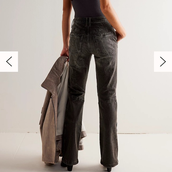 NWOT Free People Vector Moto Flare Jeans - Picture 2 of 5